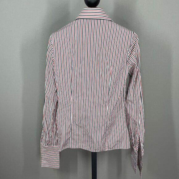 Michael Kors Collection Shirt Womens 2 black red button up designer classic - Picture 8 of 10